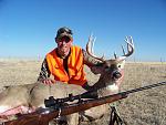 After shooting pheasents, huns, shapies,cottontails, coyotes and my first antilope, the last day brought my nice 5x5 whitetail.  First shot was 420...